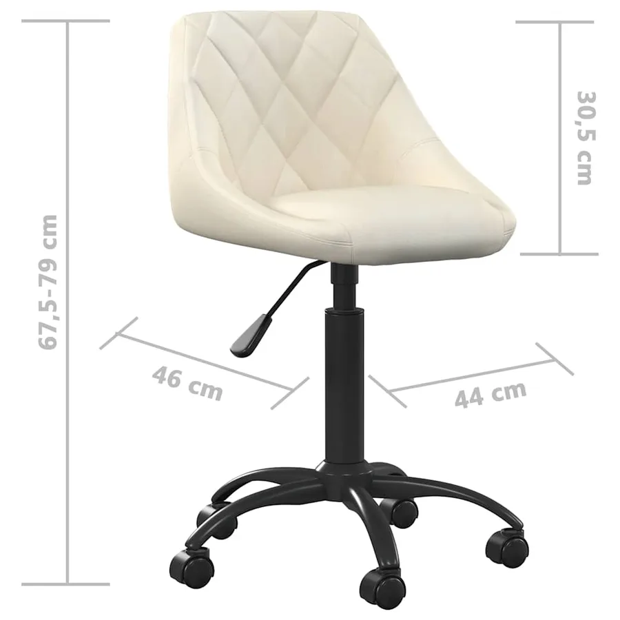 Chaise à manger Crème Velours - 8