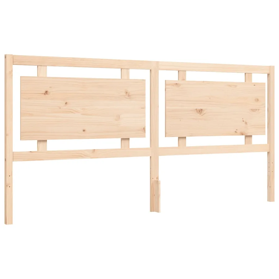 Cadre de lit sans matelas bois de pin massif - 8
