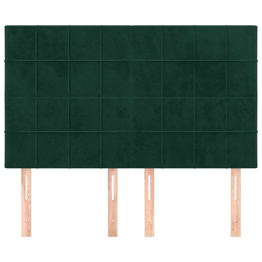 Tête de lit Vert foncé 144 x 5 x 118/128 cm Velours - 3
