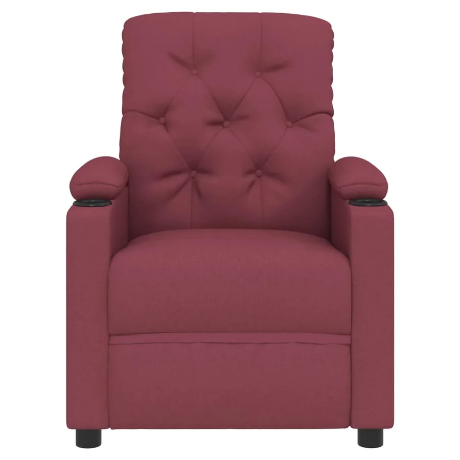 Fauteuil inclinable électrique Rouge bordeaux Tissu - 4