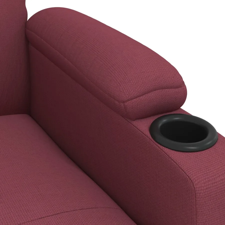 Fauteuil inclinable électrique Rouge bordeaux Tissu - 8
