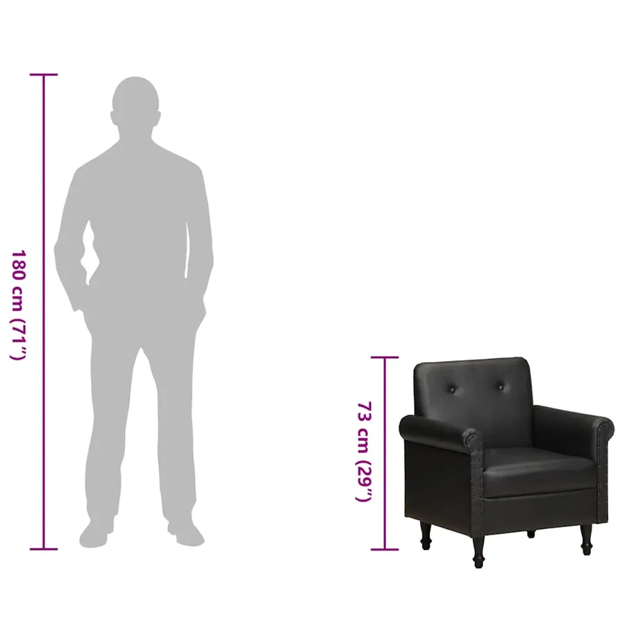 Chaise cabriolet noir cuir véritable - 10