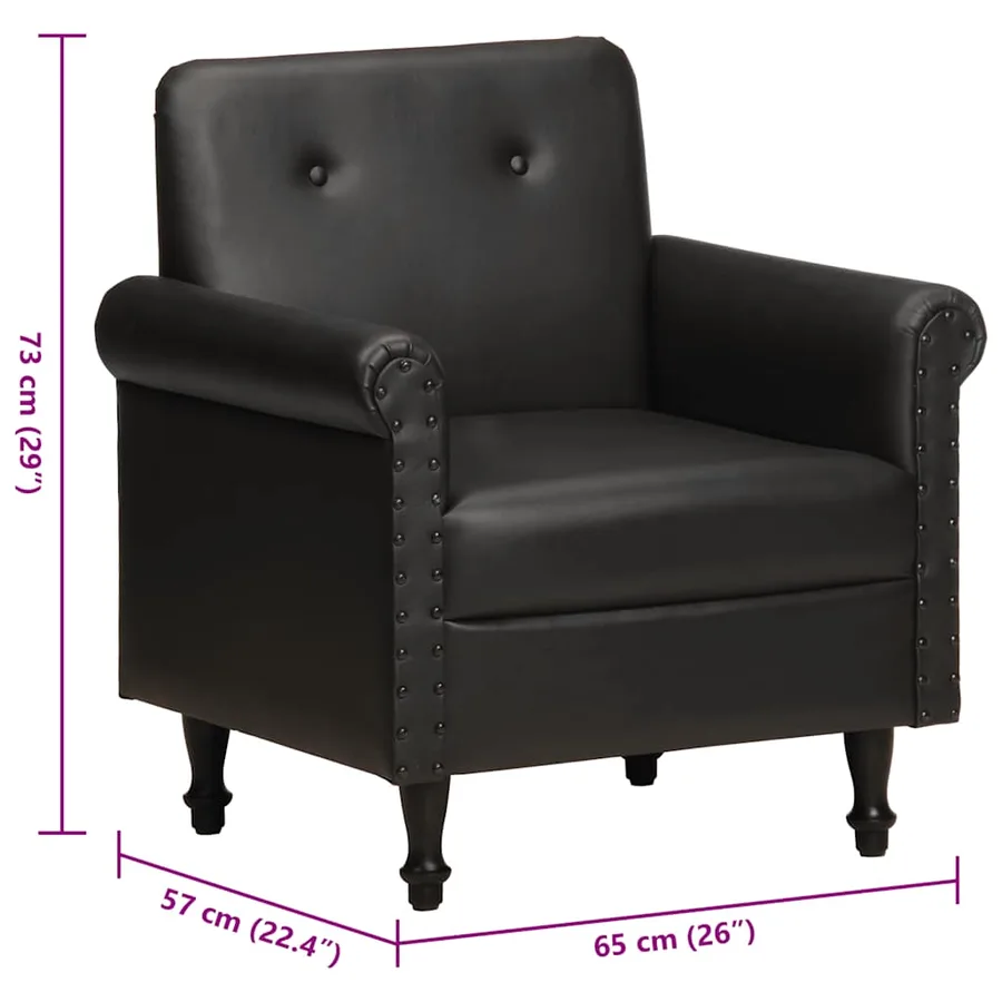 Chaise cabriolet noir cuir véritable - 9