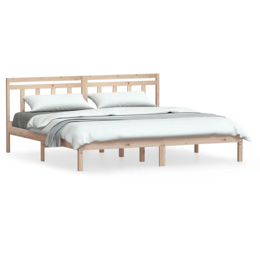 Cadre de lit sans matelas bois massif - 2