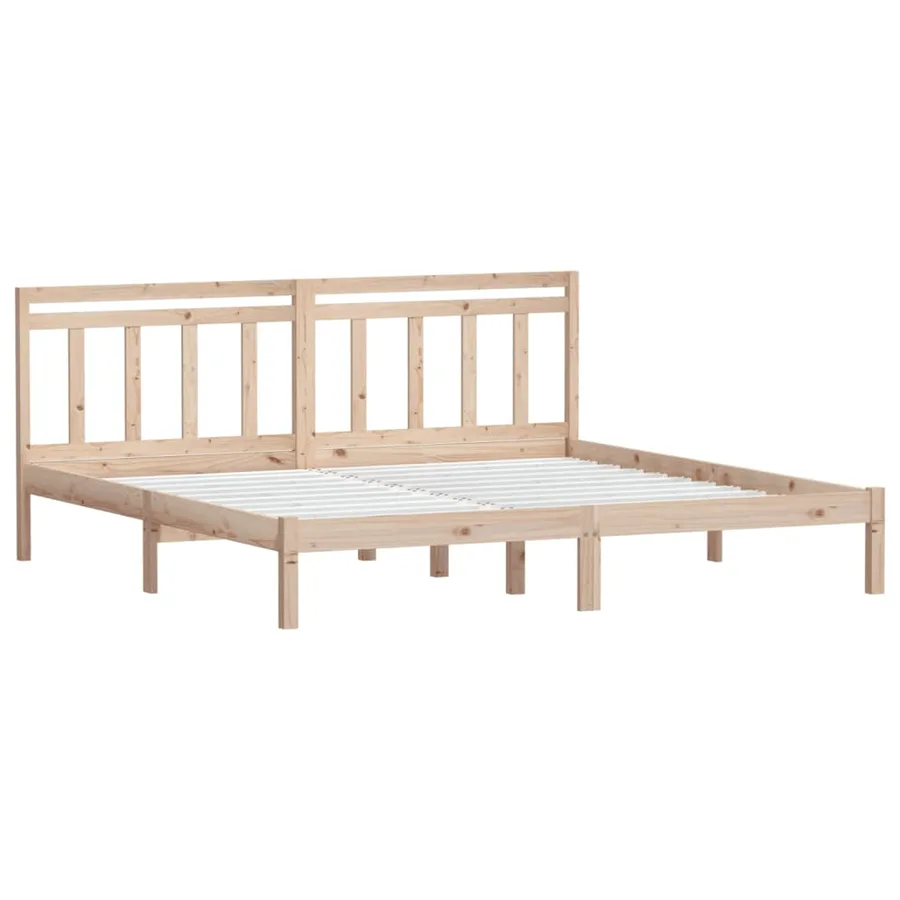 Cadre de lit sans matelas bois massif - 3
