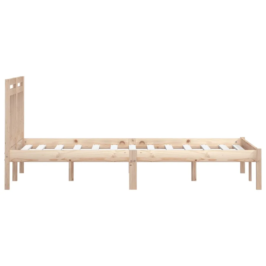 Cadre de lit sans matelas bois massif - 5