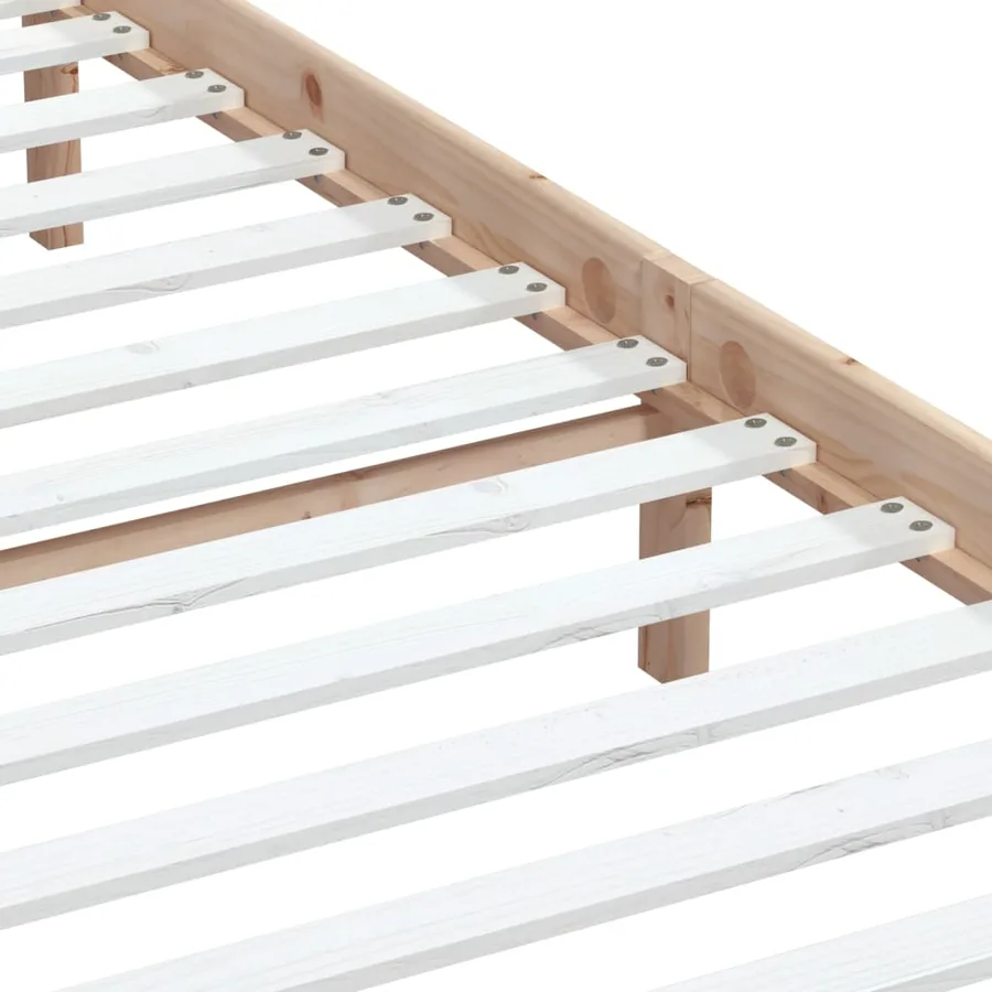 Cadre de lit sans matelas bois massif - 6