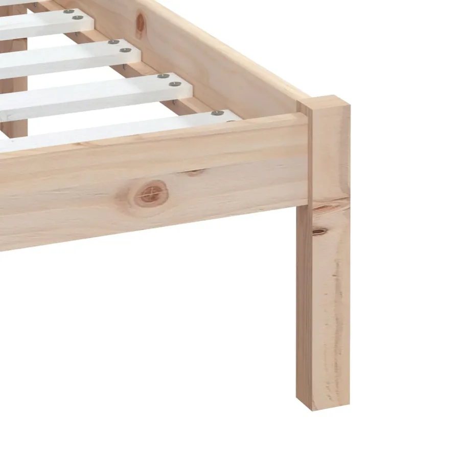 Cadre de lit sans matelas bois massif - 7