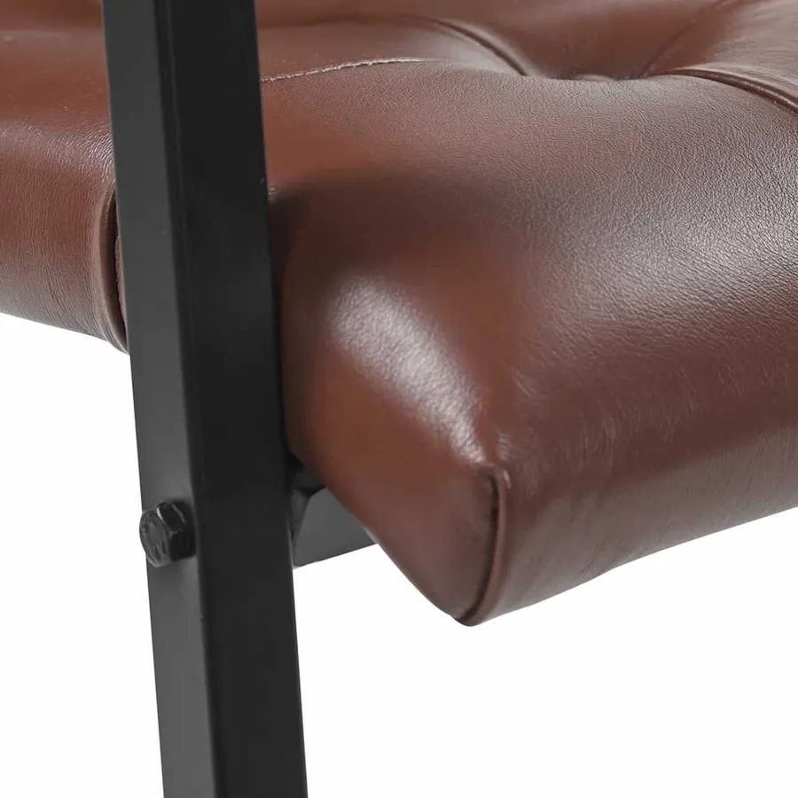 Chaises à manger cantilever lot de 2 marron cuir véritable - 7