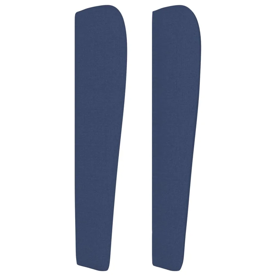Tête de lit avec oreilles Bleu 183x23x118/128 cm Tissu - 4