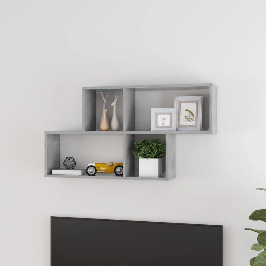 Étagère murale Gris béton 100x18x53 cm Bois d’ingénierie