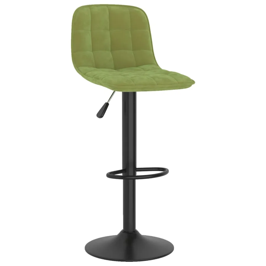 Tabourets de bar lot de 2 vert clair velours - 3