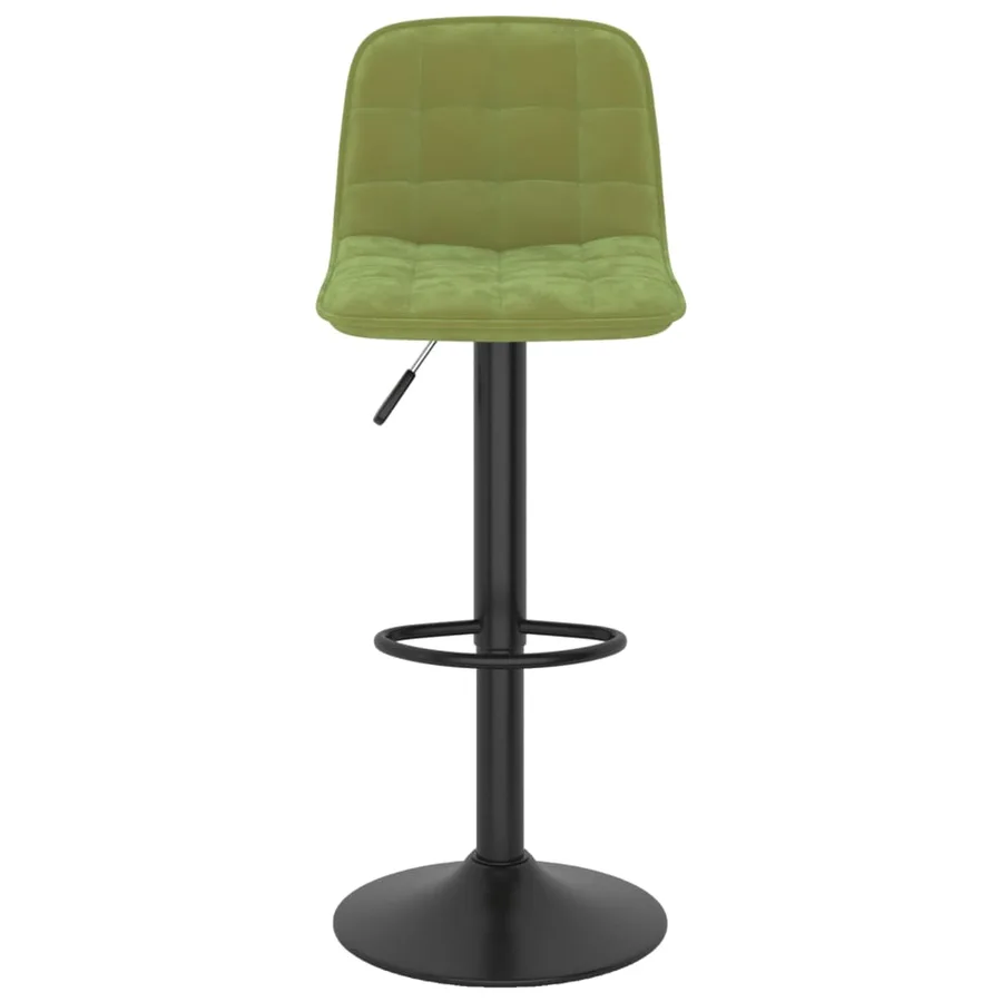 Tabourets de bar lot de 2 vert clair velours - 4