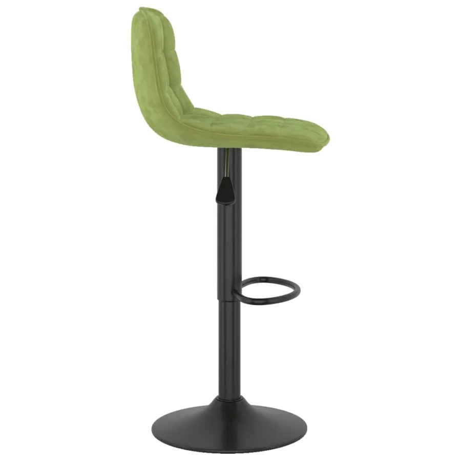 Tabourets de bar lot de 2 vert clair velours - 5