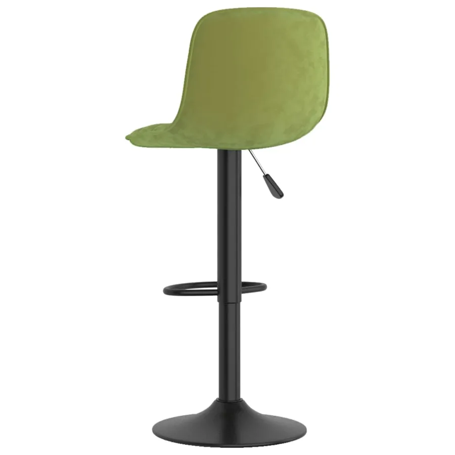 Tabourets de bar lot de 2 vert clair velours - 6
