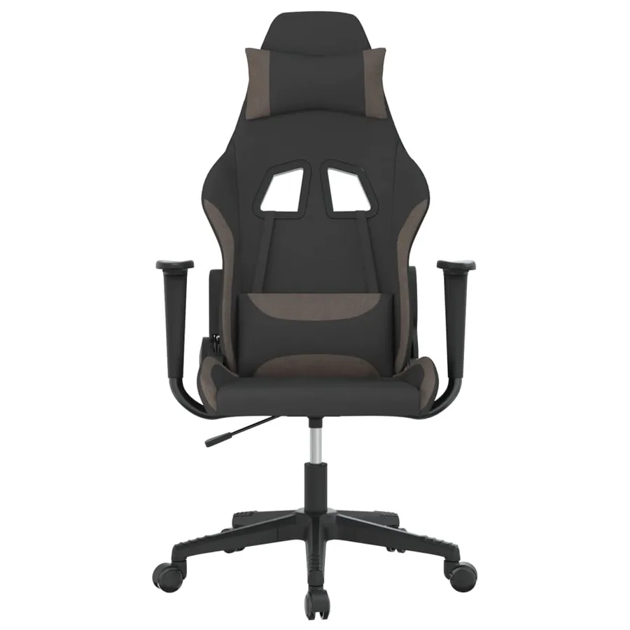 Chaise de jeu Noir et taupe Tissu - 3