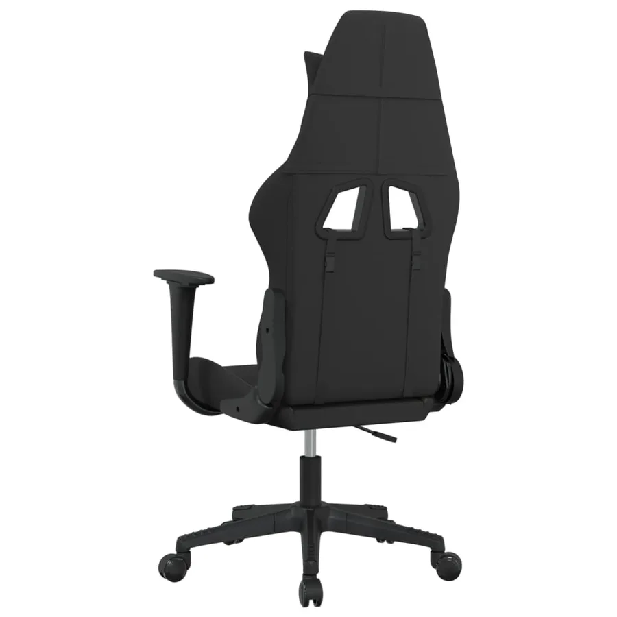 Chaise de jeu Noir et taupe Tissu - 5