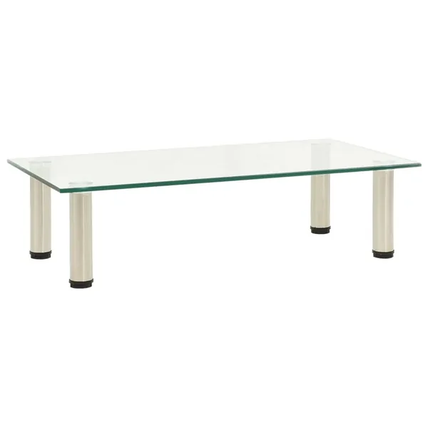 Meuble TV transparent 60x35x17 cm verre trempé