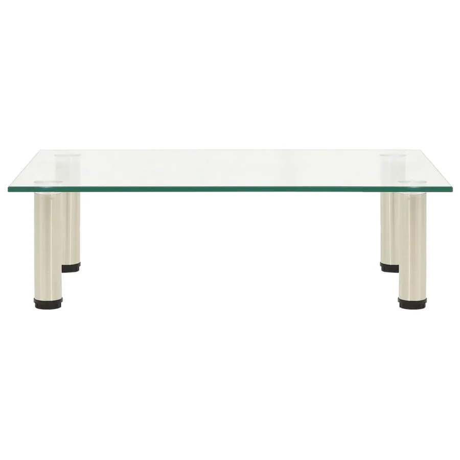 Meuble TV transparent 60x35x17 cm verre trempé - 2