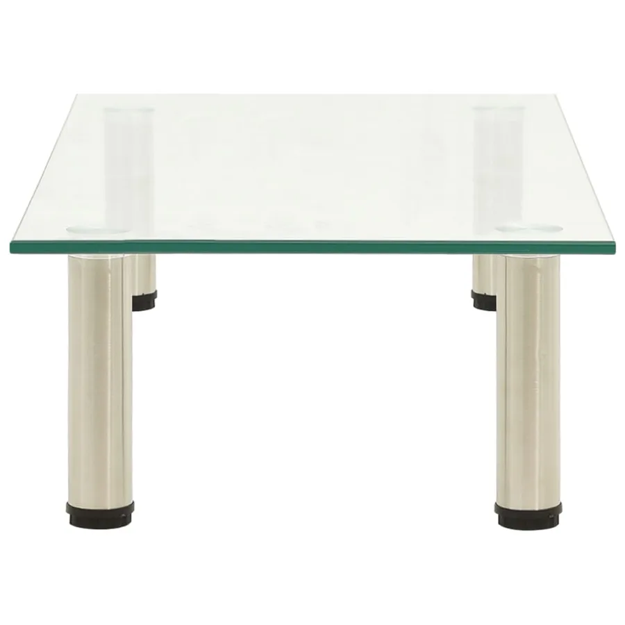 Meuble TV transparent 60x35x17 cm verre trempé - 3