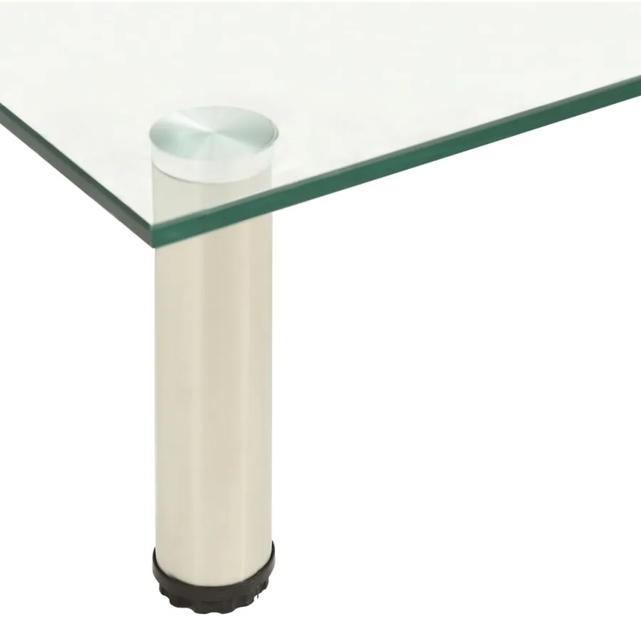 Meuble TV transparent 60x35x17 cm verre trempé - 4