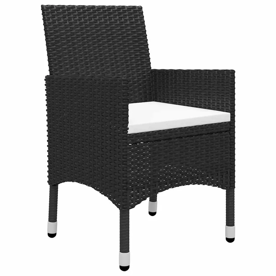 Ensemble à manger de jardin 5 pcs Noir - 5