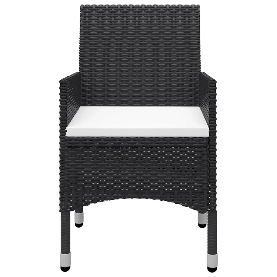 Ensemble à manger de jardin 5 pcs Noir - 6
