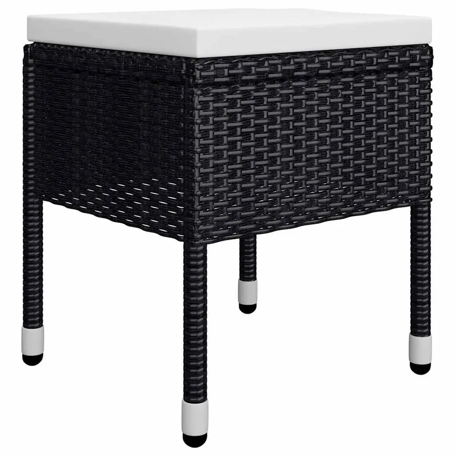 Ensemble à manger de jardin 5 pcs Noir - 7