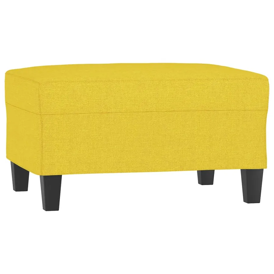 Repose-pied Jaune clair 70x55x41 cm Tissu - 2