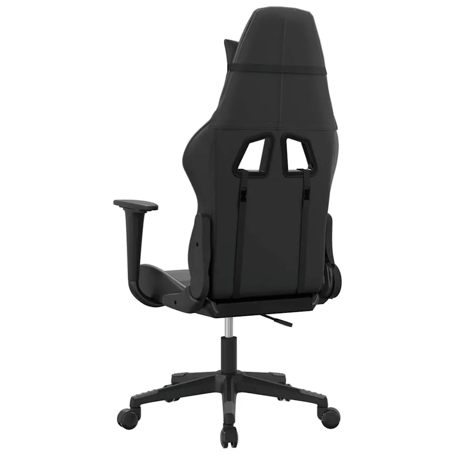 Chaise de jeu de massage Noir et gris Similicuir - 8