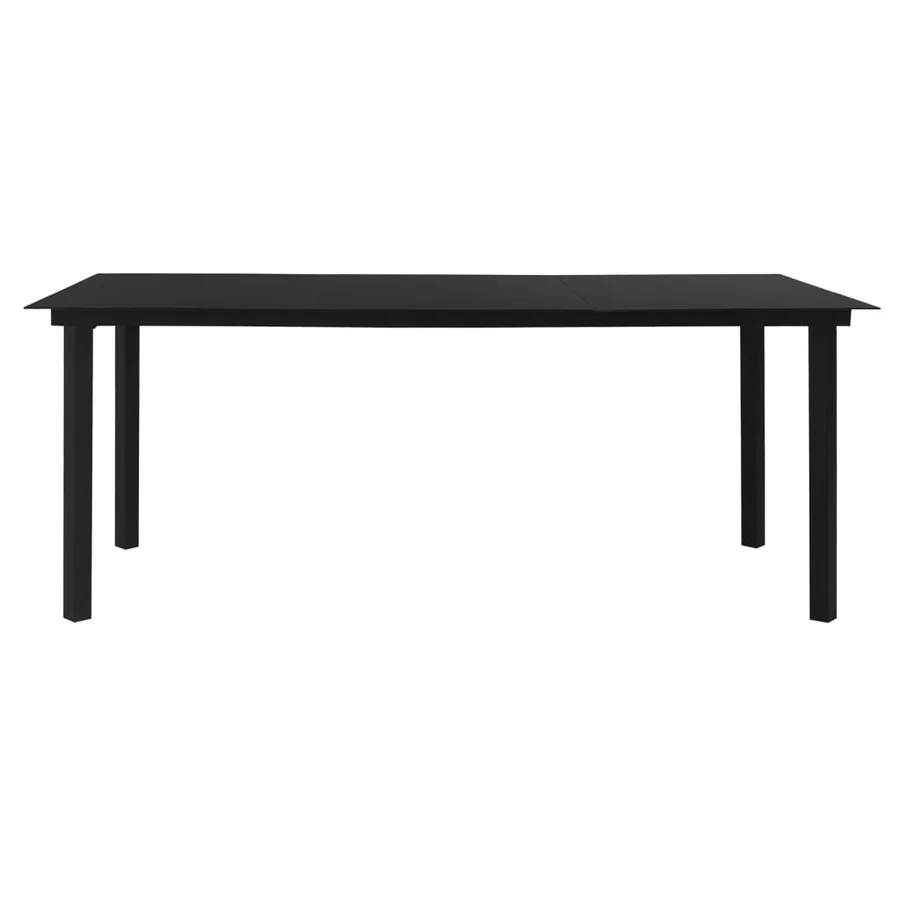 Ensemble à manger de jardin 7 pcs Noir Rotin PVC - 8