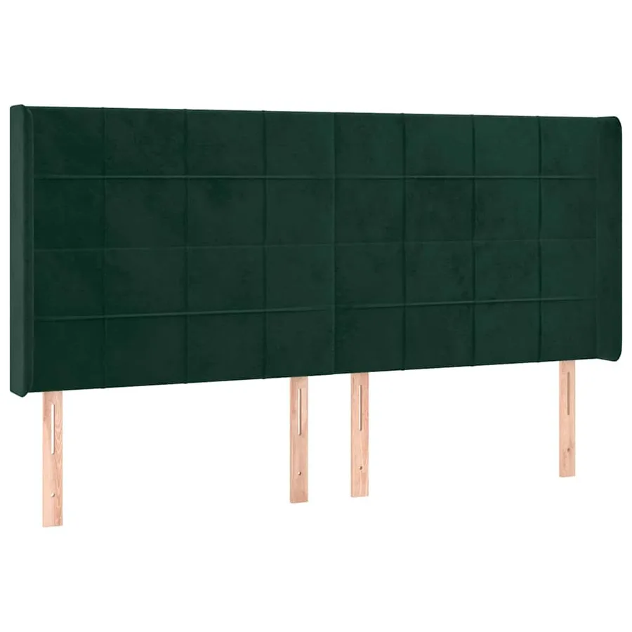 Sommier à lattes de lit matelas et LED Vert foncé 160x200 cm - 7