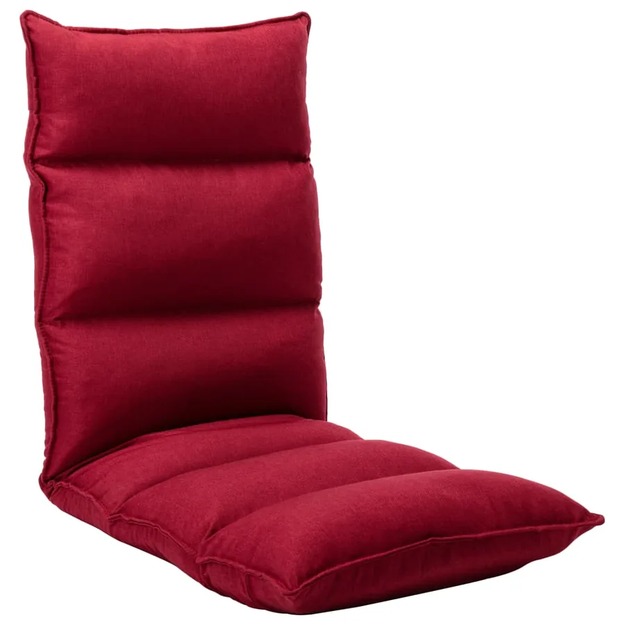 Chaise pliable de sol Rouge bordeaux Tissu