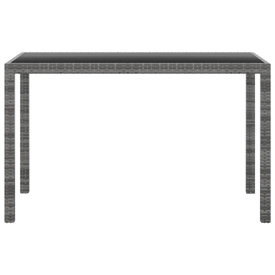 Ensemble à manger de jardin coussins 3pcs Résine tressée Gris - 6