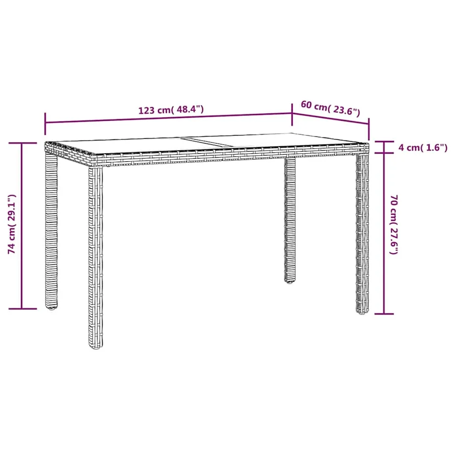 Ensemble à manger de jardin coussins 3pcs Résine tressée Gris - 8