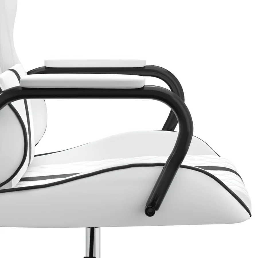 Chaise de jeu de massage Noir et blanc Similicuir - 10