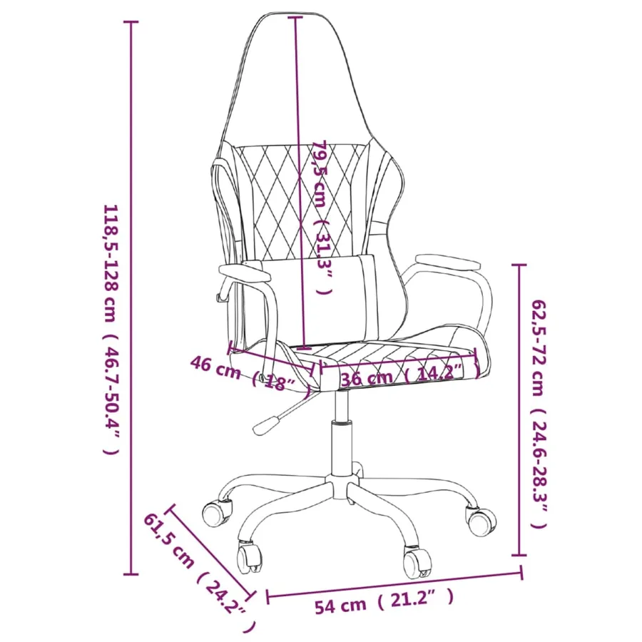 Chaise de jeu Noir et doré Similicuir - 14