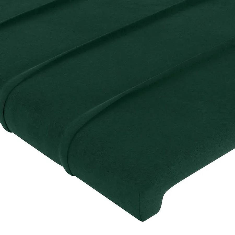 Tête de lit à LED Vert foncé 90x5x118/128 cm Velours - 5