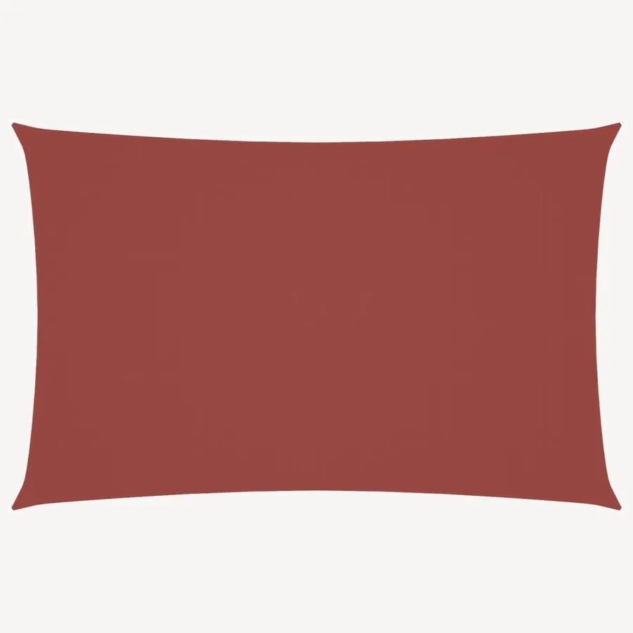 Voile de parasol tissu oxford rectangulaire 2,5x5 m terre cuite - 2