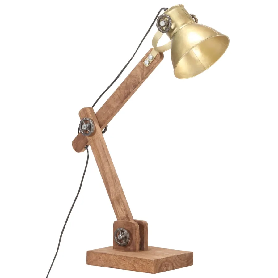 Lampe de bureau industrielle Laiton Rond 58x18x90 cm E27 - 2