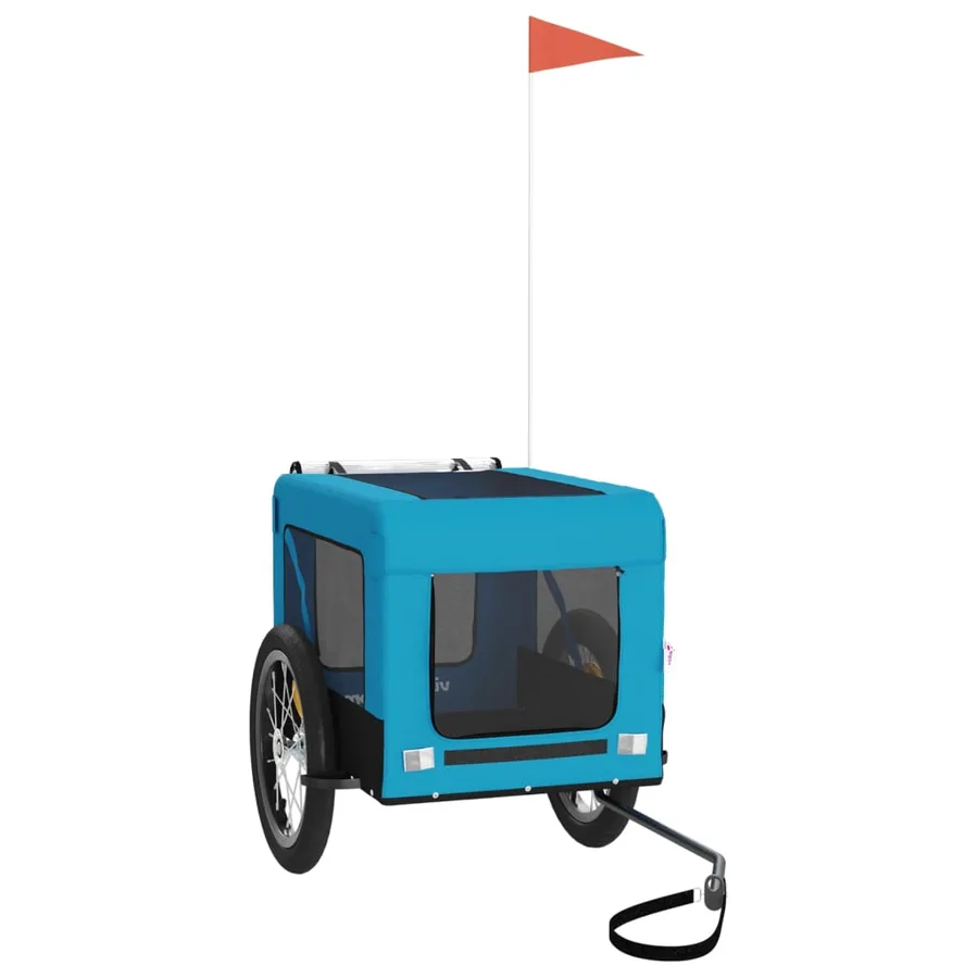 Remorque de vélo pour animaux de compagnie bleu et noir - 2