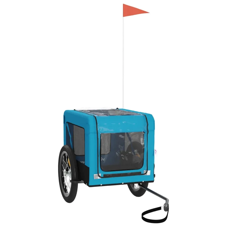 Remorque de vélo pour animaux de compagnie bleu et noir - 4