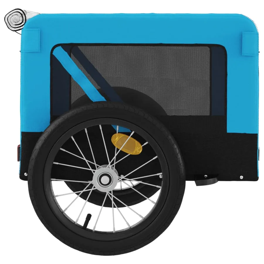 Remorque de vélo pour animaux de compagnie bleu et noir - 8