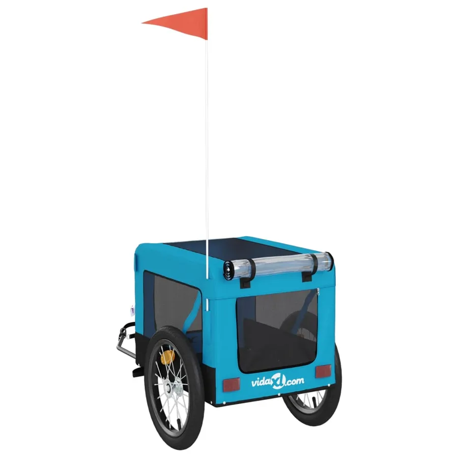 Remorque de vélo pour animaux de compagnie bleu et noir - 9