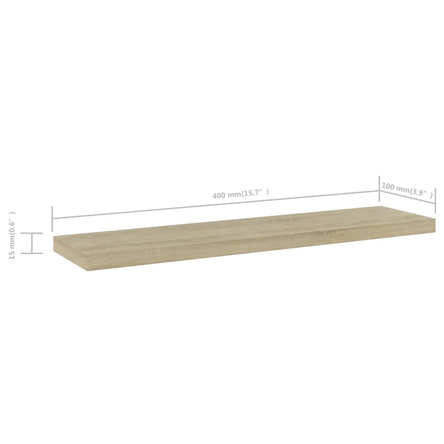 Panneau de bibliothèque 4 pcs chêne sonoma bois d’ingénierie - 5