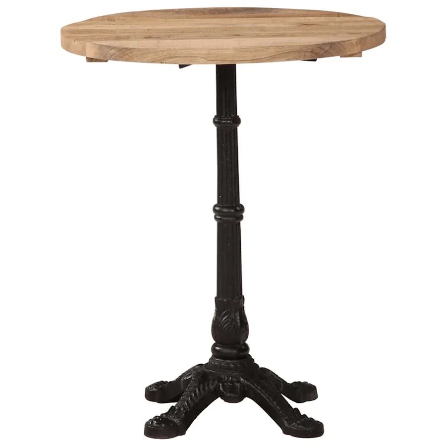 Table de bistro Ø60x76 cm Bois de manguier brut - 4