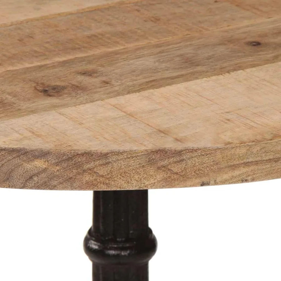 Table de bistro Ø60x76 cm Bois de manguier brut - 8