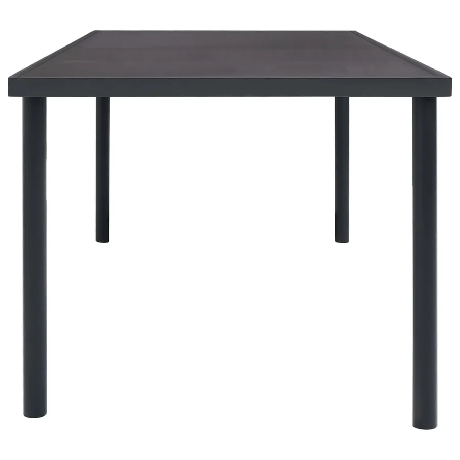 Table à dîner d'extérieur Anthracite 150x90x74 cm Acier - 3