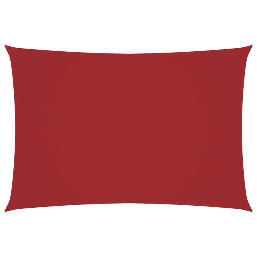Voile de parasol tissu oxford rectangulaire 3x5 m rouge - 2