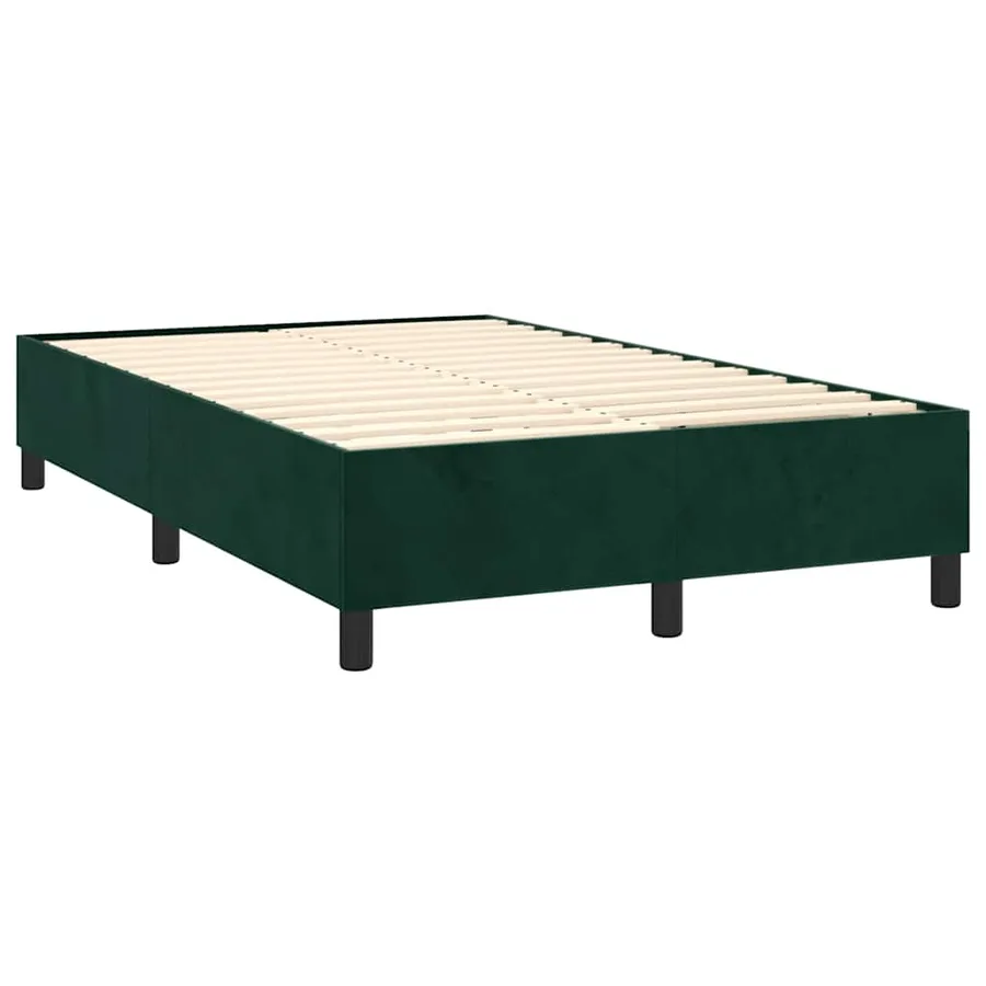 Sommier à lattes de lit avec matelas Vert foncé 100x200 cm - 4